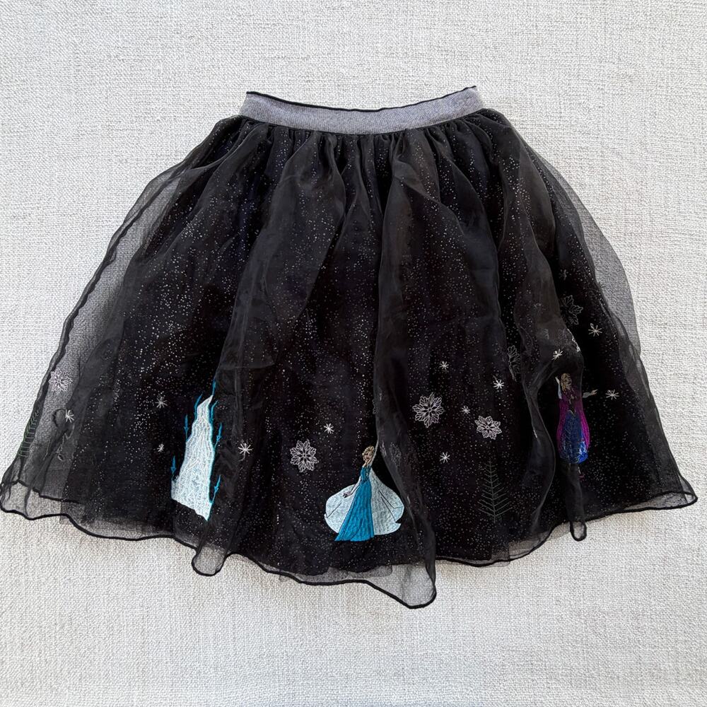 Hanna Andersson x Disney Frozen Black Tulle Skirt VGUC 8